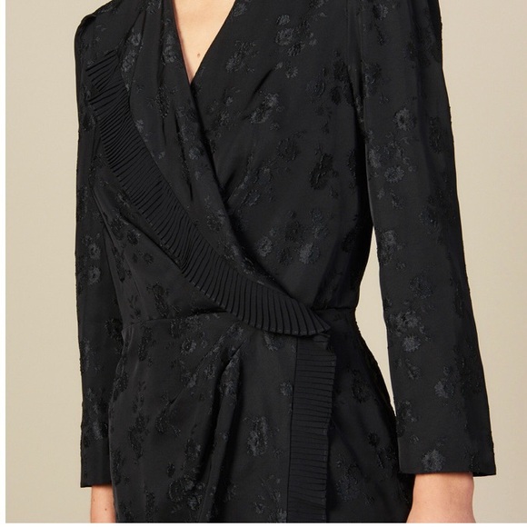 Sandro Walls Faux-Wrap Mini Dress - Picture 12 of 14